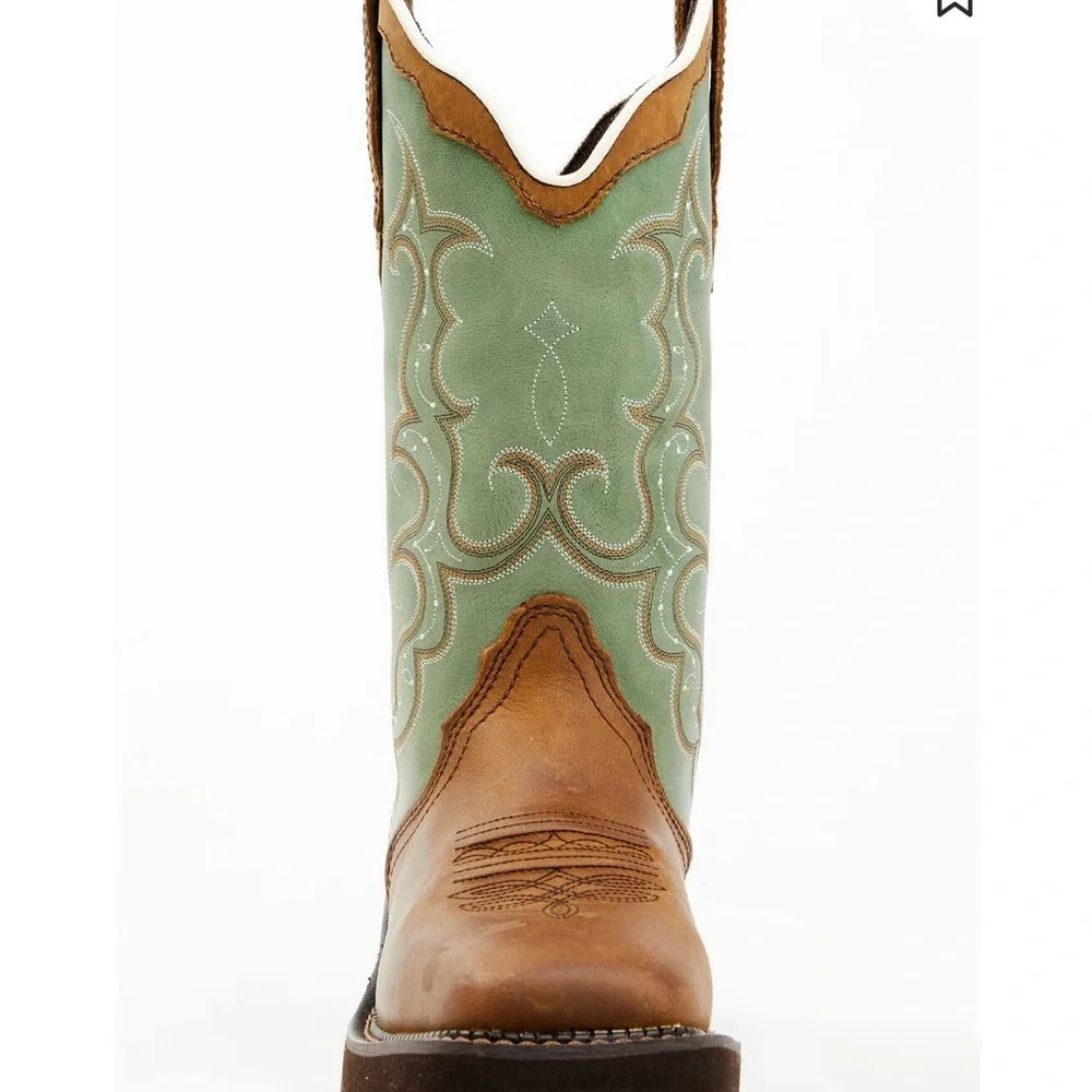 JUSTIN WOMEN'S RAYA WESTERN BOOTS - BROAD SQUARE TOE  Size 7B NWT - Picture 7 of 9
